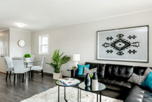 Willowview Heights living space by Big Block Construction