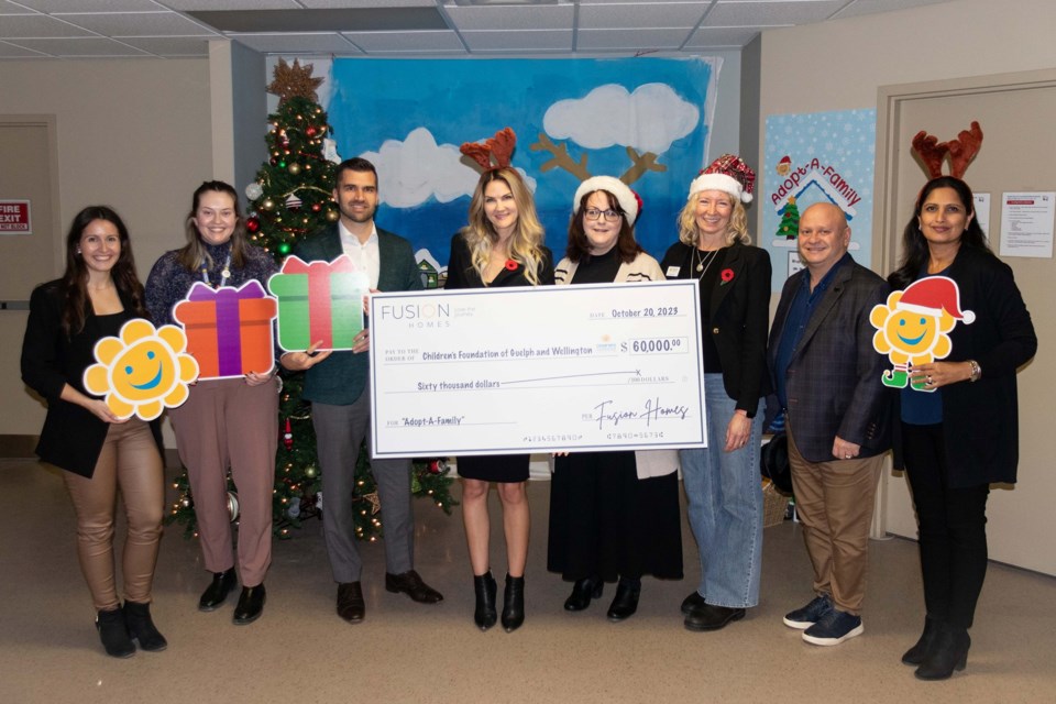With rising food costs and financial challenges for many families in the Guelph and Wellington regions, Fusion Homes donated $60,000 to the Children’s Foundation Adopt-A-Family program.