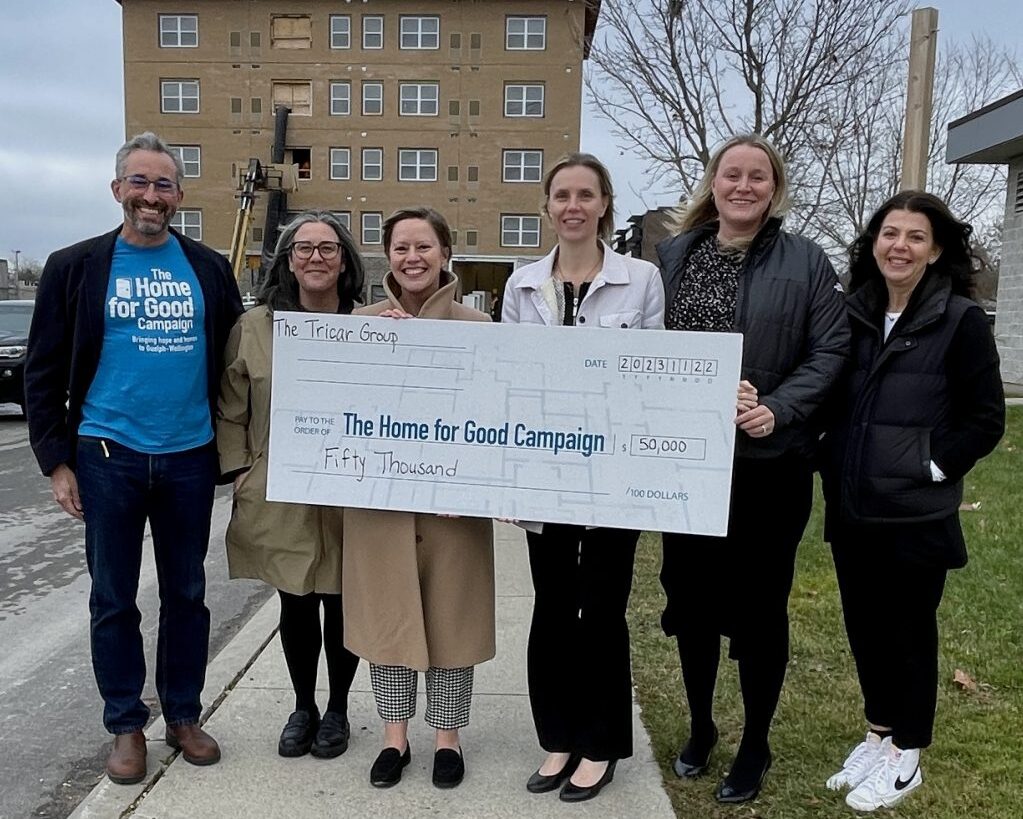 Tricar Group, a member of Guelph and District HBA, recently gifted $50,000 to Guelph’s Home for Good Campaign, which is delivered jointly by The Guelph Community Foundation, Guelph & Wellington Task Force for Poverty Elimination, and United Way Guelph Wellington Dufferin.